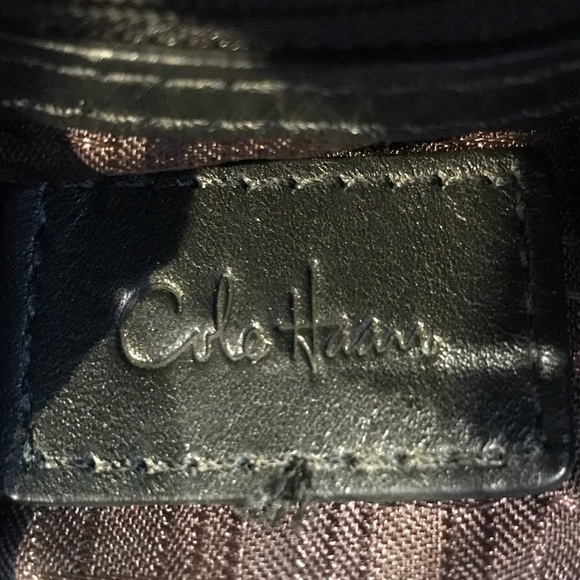 Cole Haan Black Embossed Snakeskin Shoulder Bag - Picture 16 of 16